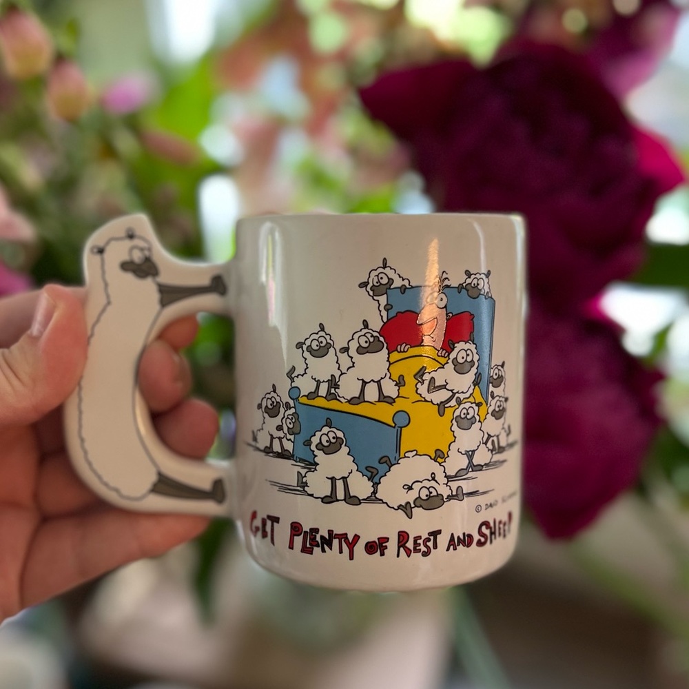 funny vintage sheep mug
